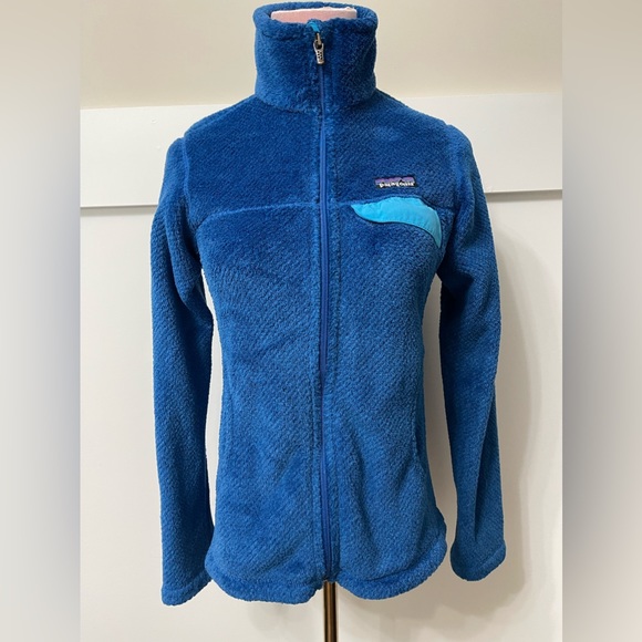 Patagonia Jackets & Blazers - Patagonia Full Zip Re-Tool Fleece Knit Blue Jacket Size XS